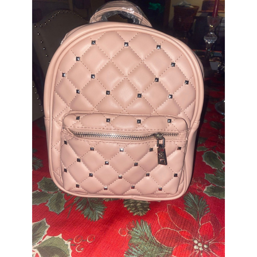 Women's Badgley Mischka Quilted stud Backpack Pink